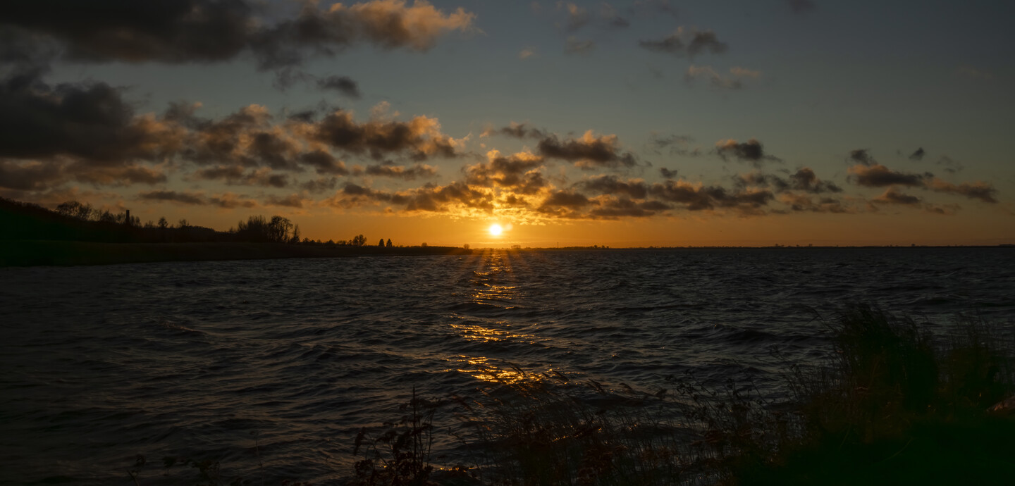 Zimowy zachód słońca