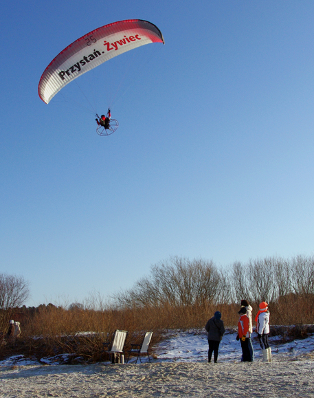 Przystań Żywiec (Zlot paralotniarzy - Kadyny 03.01.2010 r.)