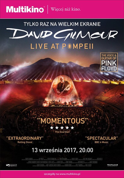 Elbląg, David Gilmour 13 września w Multikinie Elbląg, David Gilmour 13 września w Multikinie
