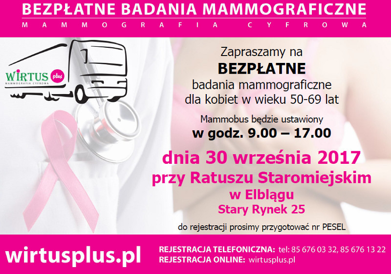 Elbląg, Przyjdź na bezpłatne badanie piersi