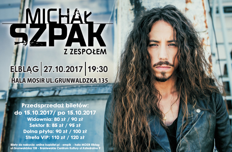 Michał Szpak wystąpi w Elblągu