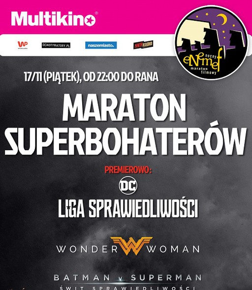 Elbląg, ENEMEF: Maraton Superbohaterów z premierą Ligi Sprawiedliwości Elbląg, ENEMEF: Maraton Superbohaterów z premierą Ligi Sprawiedliwości