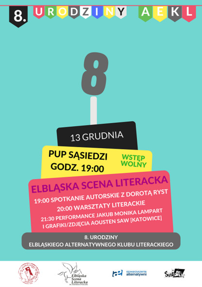 Elbląg, Na urodziny Dorota Ryst, warsztaty literackie i performance