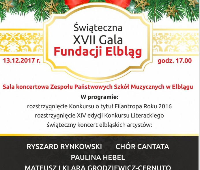 Elbląg, XVII Gala Fundacji Elbląg już w środę