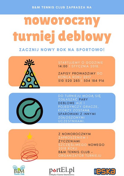 Elbląg, Noworoczny turniej tenisa ziemnego