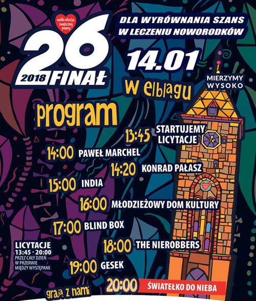 Elbląg, Podaruj fanty na loterię WOŚP