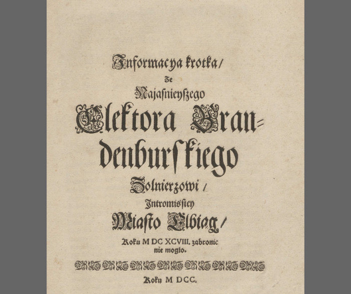 Elbląg, Sprawa elbląska Elbląg, Sprawa elbląska