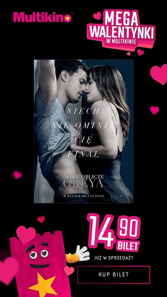 Elbląg, Megawalentynki i wyjątkowe pokazy „Nowe oblicze Greya” w Multikinie