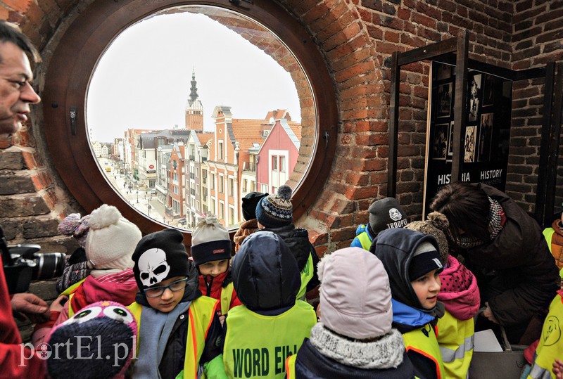 Elbląg, Brama Targowa wyjątkowo otwarta zimą