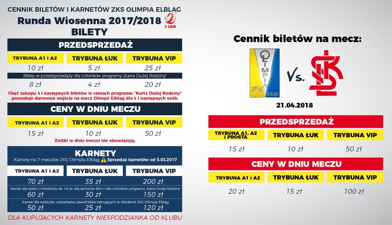 Elbląg, Bilety i karnety na Olimpię już w sprzedaży Elbląg, Bilety i karnety na Olimpię już w sprzedaży