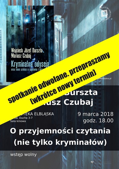 Elbląg, Spotkanie z kryminałem odwołane