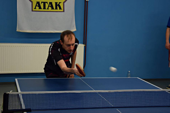 Elbląg, Krzysztof Wałdoch na podium  (tenis stołowy)