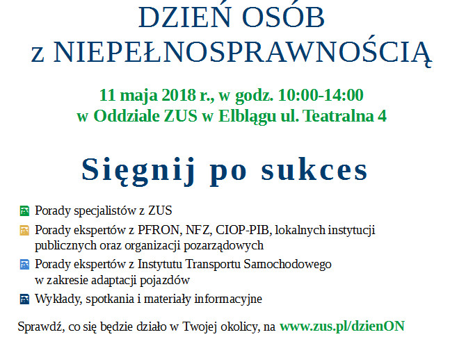Elbląg, Dzień Osób z Niepełnosprawnością w elbląskim ZUS Elbląg, Dzień Osób z Niepełnosprawnością w elbląskim ZUS