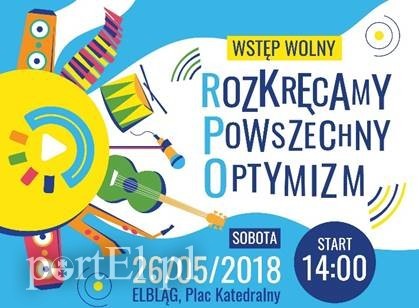 Elbląg, Rozkręcą Optymizm na placu Katedralnym