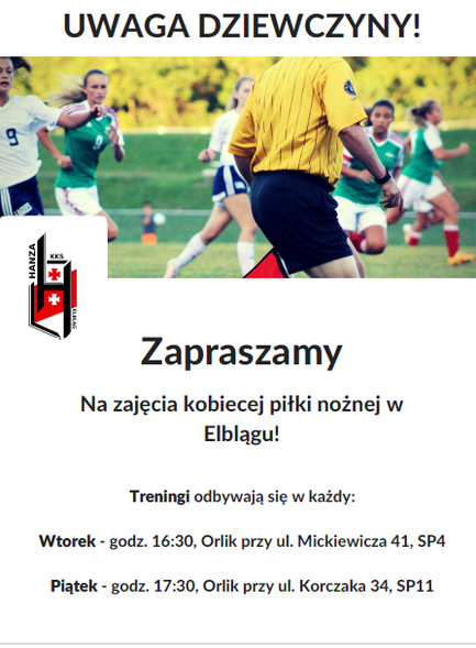 Elbląg, Będą promowały kobiecy futbol