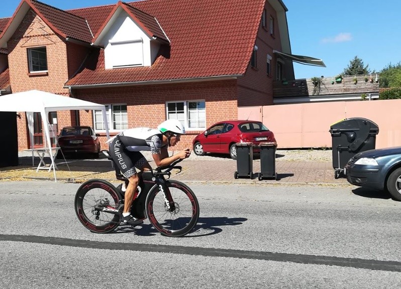 Elbląg, Robert Karaś na trasie rowerowej