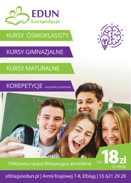 Przygotuj się z Edun Korepetycje do egzaminu 8-klasisty, gimnazjalnego i matury! Przygotuj się z Edun Korepetycje do egzaminu 8-klasisty, gimnazjalnego i matury!