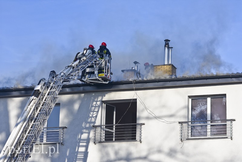 Elbląg, Pożar poddasza budynku przy ul. Dojazdowej