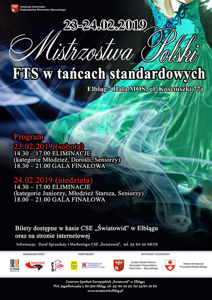 Elbląg, Mistrzostwa Polski FTS w tańcach standardowych w CSE Światowid Elbląg, Mistrzostwa Polski FTS w tańcach standardowych w CSE Światowid