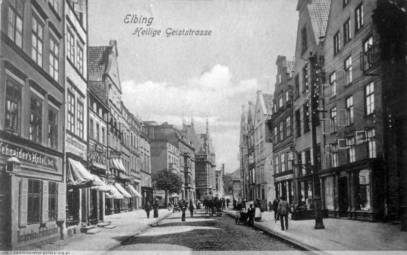 Elbląg, Dawno temu w Elblągu... przez Stare Miasto pędziły sanie Elbląg, Dawno temu w Elblągu... przez Stare Miasto pędziły sanie