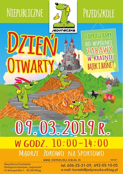 Dzień otwarty w Jedyneczce! Zapraszamy do krainy baśni i bajek! Dzień otwarty w Jedyneczce! Zapraszamy do krainy baśni i bajek!