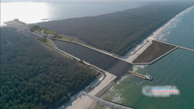 Elbląg, Wizualizacja przekopu (materiały Ministerstwa Gospodarki Morskiej i Żeglugi Śródlądowej)