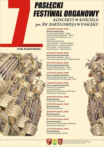 Koncert organowo-kameralny w ramach VII Pasłęckiego Festiwalu Organowego