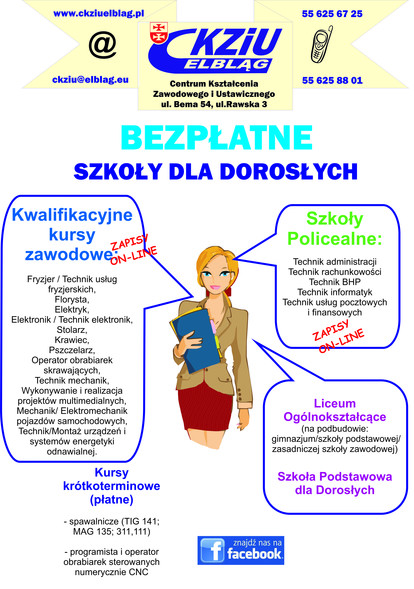 Zacznij naukę w Centrum Kształcenia Zawodowego i Ustawicznego w Elblągu!