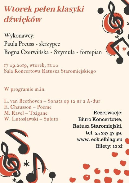 Elbląg, Wtorek pełen klasyki dźwięków