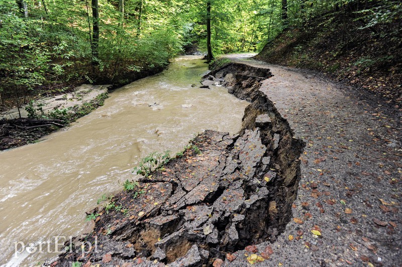 Elbląg, Tak czerwony szlak wyglądał tuż po powodzi w 2017 roku
