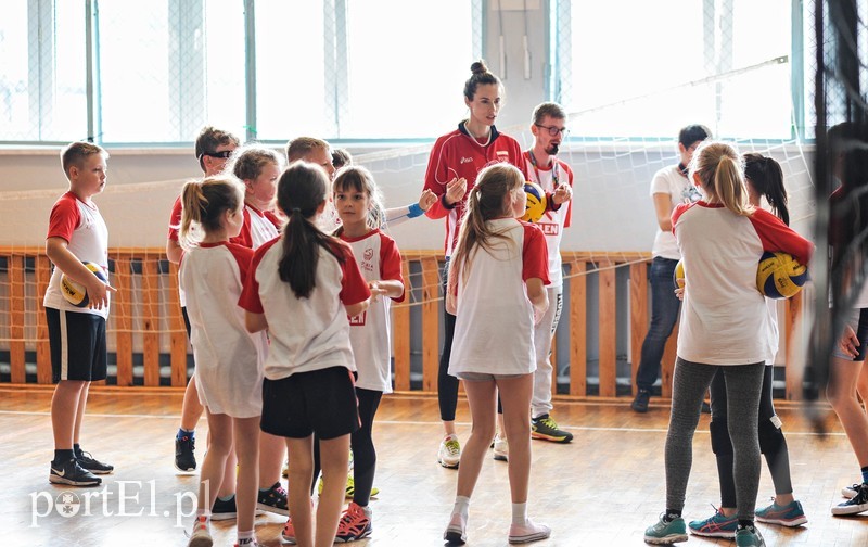 Elbląg, Izabela Bełcik przeprowadzila trening siatkarski Elbląg, Izabela Bełcik przeprowadzila trening siatkarski