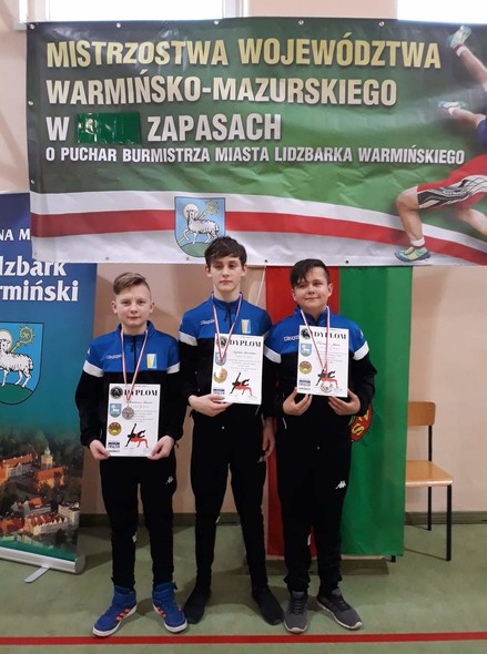 Elbląg, Zapaśnicy z medalami