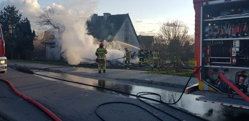 Elbląg, Pożar obiektu gospodarczego w powiecie braniewskim