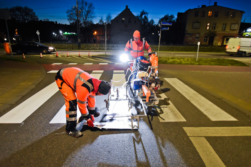 Elbląg, Ruszyło malowanie na ulicach