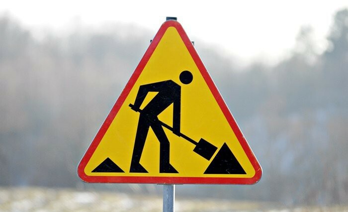 Elbląg, Prace drogowe na Moniuszki Elbląg, Prace drogowe na Moniuszki