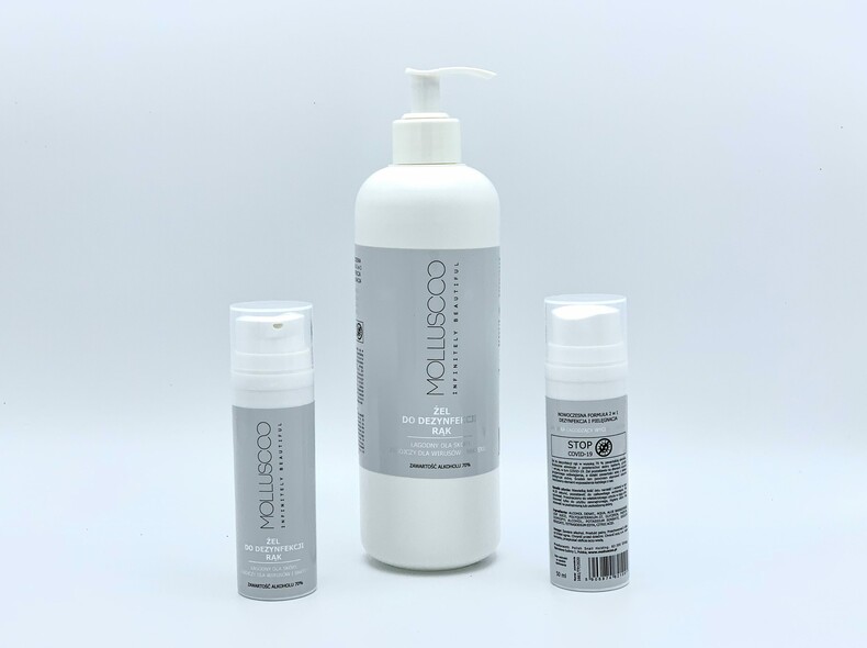 Masz dość wysuszonej skóry dłoni i zapachu spirytusu? Zacznij używać biobójczego żelu Molluscoo!