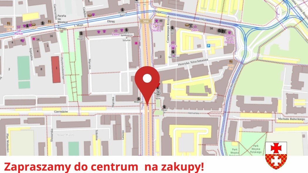 Zapraszamy na zakupy w lokalnych firmach w centrum Elbląga! Zapraszamy na zakupy w lokalnych firmach w centrum Elbląga!