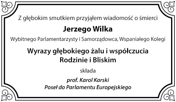 Kondolencje od prof. Karskiego