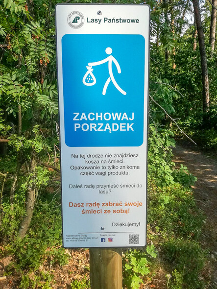 Elbląg, Nowe tabliczki z prośbą od leśników Elbląg, Nowe tabliczki z prośbą od leśników