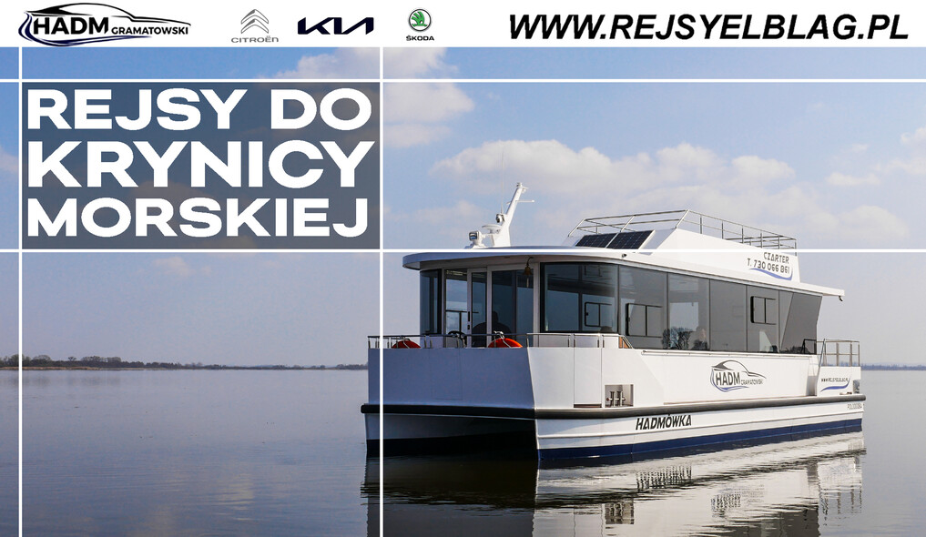 Popłyń katamaranem HADMówka w rejs do Krynicy Morskiej Popłyń katamaranem HADMówka w rejs do Krynicy Morskiej