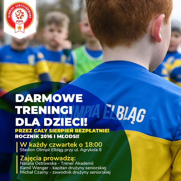 Elbląg, Olimpia zaprasza na bezpłatne treningi