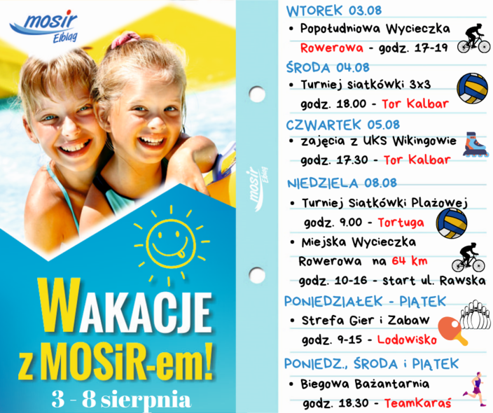 Elbląg, Siatkówka i rowery, czyli Wakacje z MOSiR-em