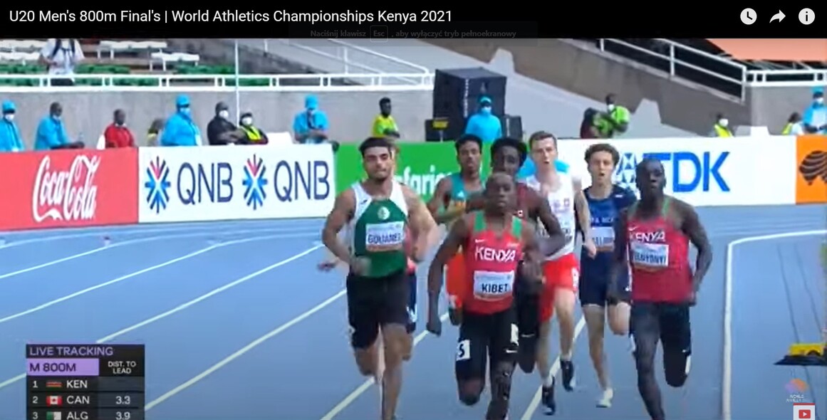 Elbląg, Kacper Lewalski (w bialej koszulce) zajął szóste miejsce na mistrzostwach świata (kadr z kanału YT  Fit On Track)