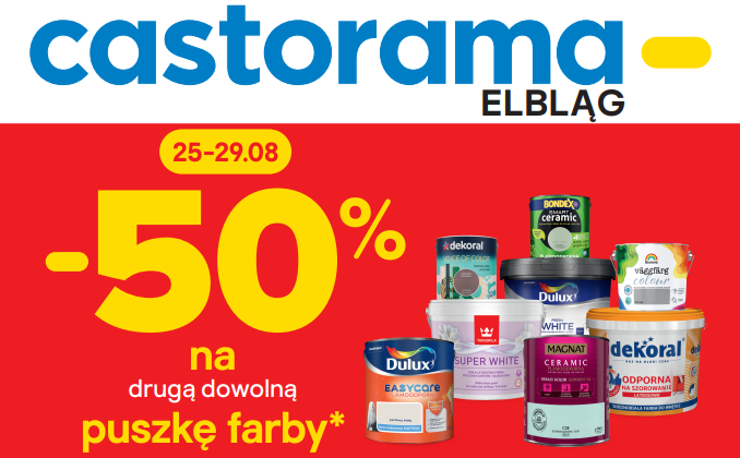 Pomaluj swój świat z Castoramą! Teraz druga puszka farby o połowę taniej