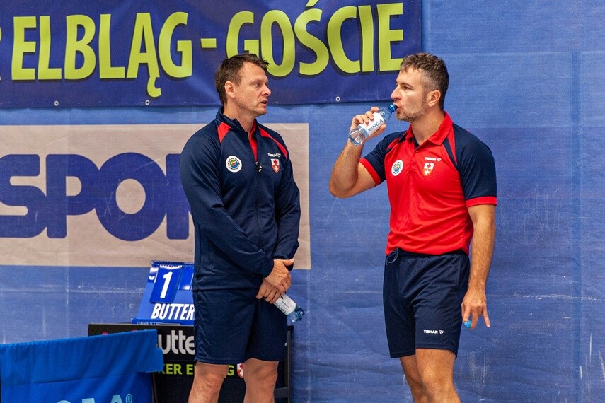 Elbląg, Piotr Kołaciński (z lewej) i Andrzej Makowski)