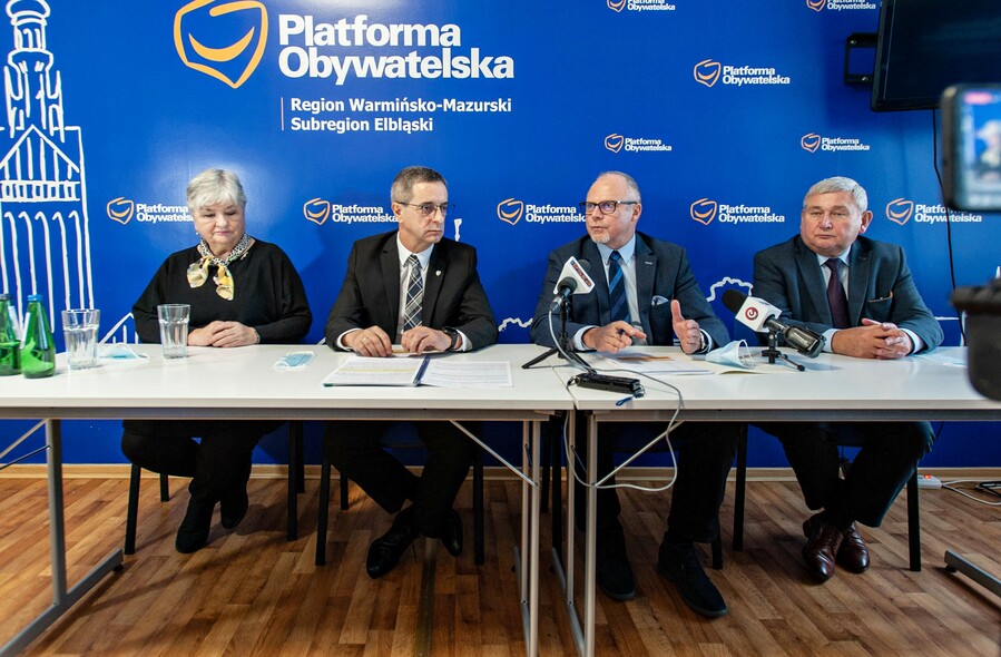 Elbląg, Od lewej: Elżbieta Gelert, Jerzy Wcisła, Jacek Protas i Jan Harhaj