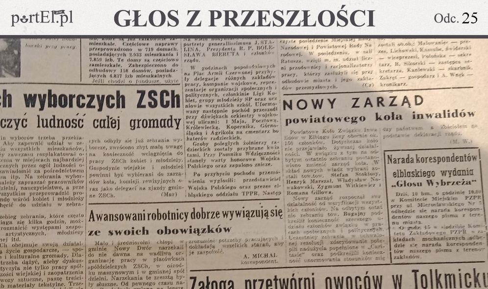 Elbląg, Głos Wybrzeża nr 40, 1950 r.