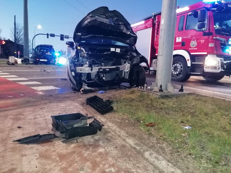 Elbląg, Zderzenie hondy z renault