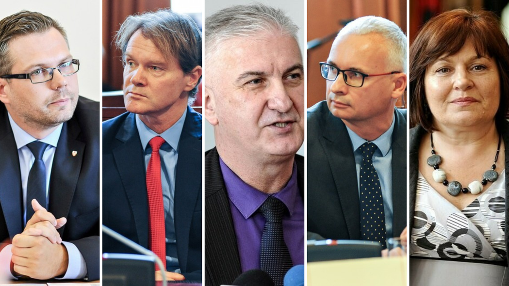 Elbląg, Od lewej: Rafał Traks, Bogusław Tołwiński, Marek Osik, Antoni Czyżyk i Małgorzata Adamowicz