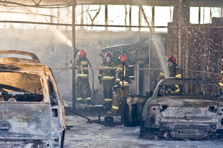 Elbląg, Pożar warsztatu na ul. Dębowej,